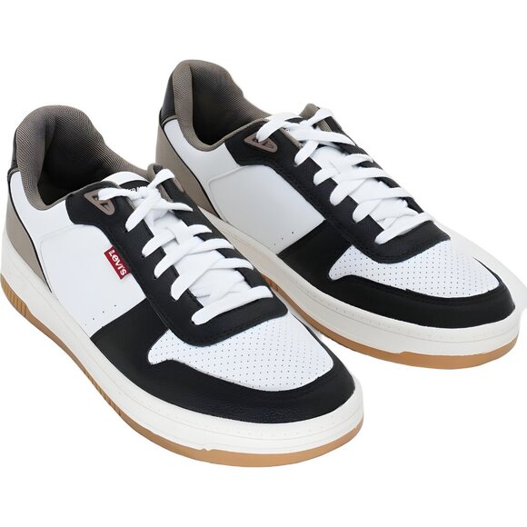 Levi's Drive Lo Lace-Up Sneakers White Black Khaki Men's US 9.5M - Picture 4 of 6
